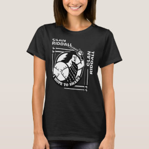 Riddall Clan Gaelic Motto Swordsman T-Shirt