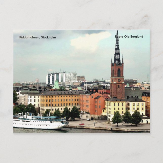 Riddarholmen, Stockholm, Photo Ola... Postcard (Front)