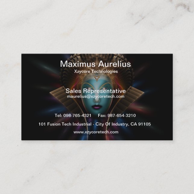 Riddian Queen Fractal Art Business Card (Front)