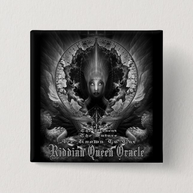 Riddian Queen Oracle GS 2 Inch Square Button (Front)