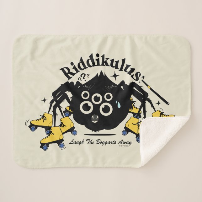 Riddikulus - Laugh the Boggarts Away Sherpa Blanket (Front (Horizontal))