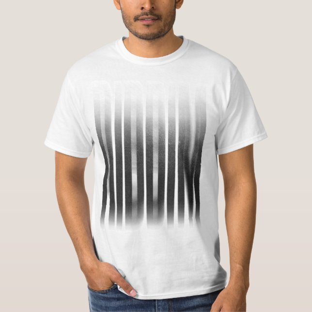 Riddim Blurred Effect Typography Reggae T-Shirt (Front)