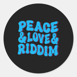 Riddim Outfit Edm Music Dancing B Music Festival R Classic Round Sticker
