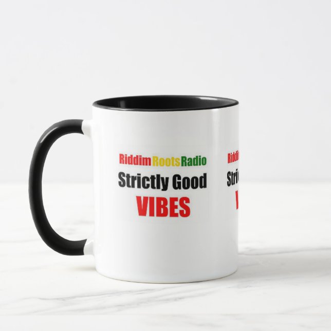 Riddim Roots Radio Strictly Good Vibes Mug (Left)