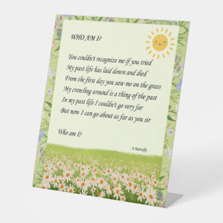 Riddle Art Pedestal Sign