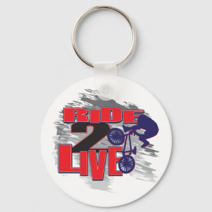 Ride 2 Live BMX Rider Keychain