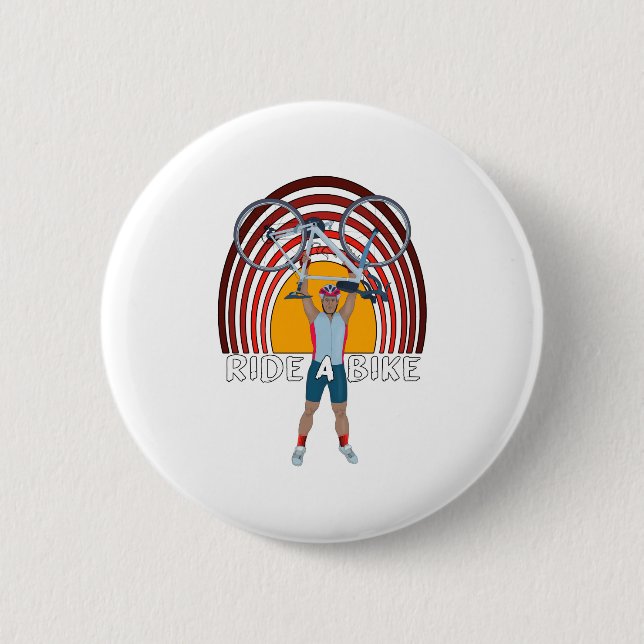 Ride a Bike 2 Inch Round Button (Front)