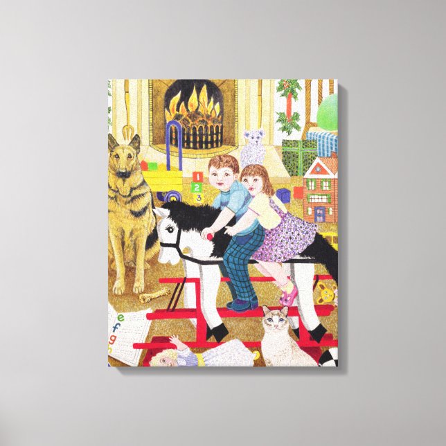 Ride-a-Cock-Horse Canvas Print (Front)