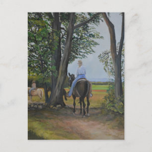 Ride Along Original Art Postcard