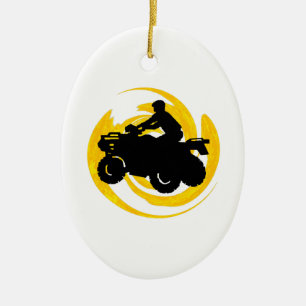 Ride and Grind Ceramic Ornament