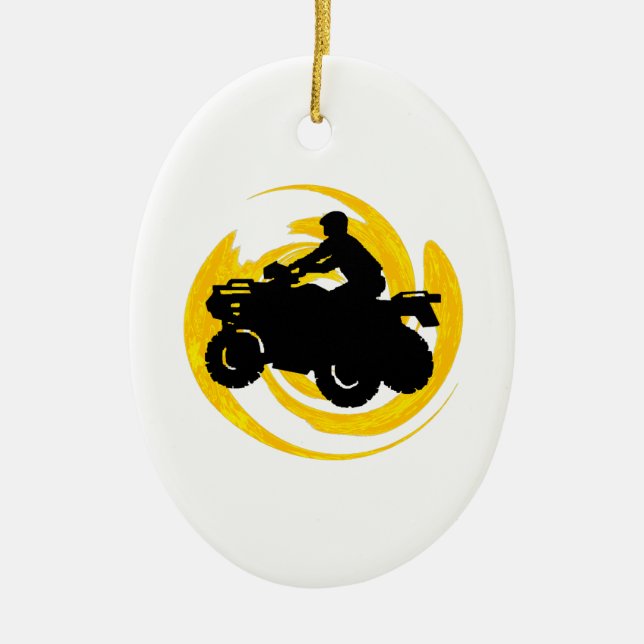 Ride and Grind Ceramic Ornament (Front)