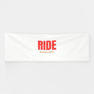 Ride Beyond Limits – Motivational Biker Typography Banner