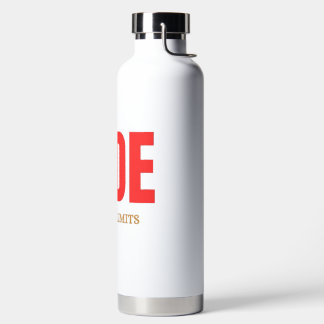 Ride Beyond Limits – Motivational Biker Typography Water Bottle