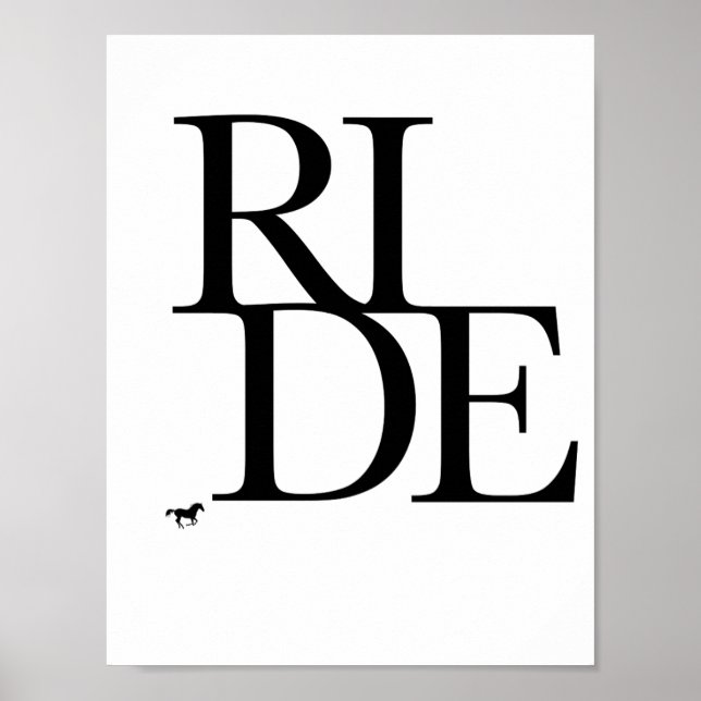 Ride Black and White Graphic Print (Front)