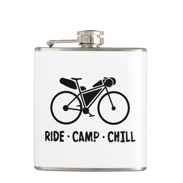 Ride Camp Chill Bikepacking Hip Flask (Front)