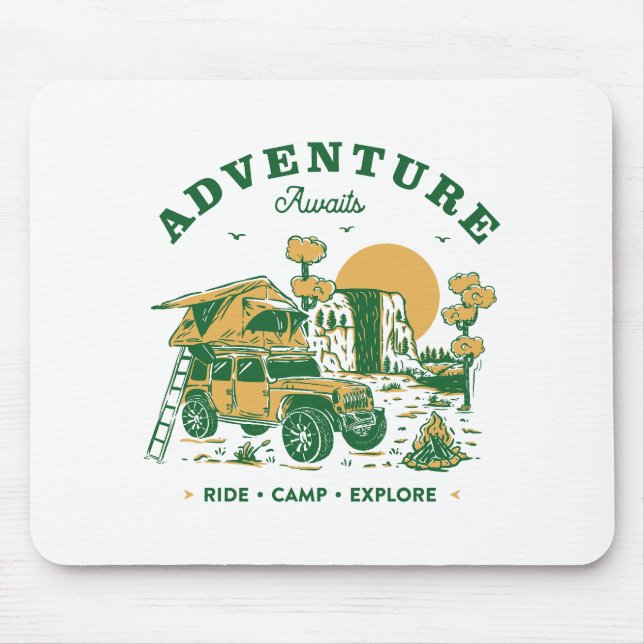 Ride Camp Explore Mouse Pad (Front)