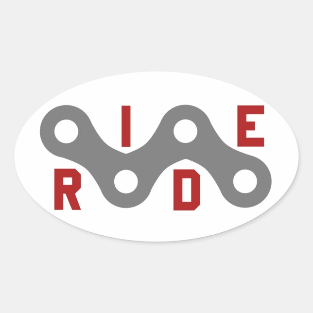 Ride (Chain) Oval Sticker (Front)
