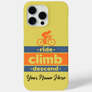 Ride Climb Descend Cycling Quote Vintage iPhone 15 Pro Max Case