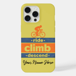 Ride Climb Descend Cycling Quote Vintage iPhone 15 Pro Max Case