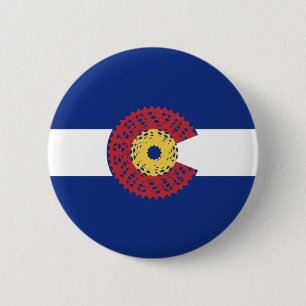 Ride Colorado (Bicycle Cassette) 2 Inch Round Button