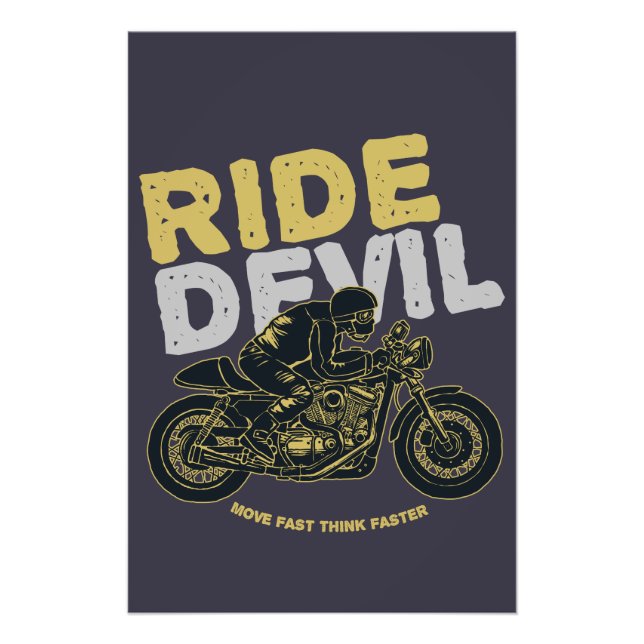 🔥 Ride Devil: Move Fast, Think Faster! 🔥 Photo Print (Front)