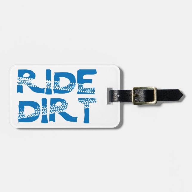 Ride Dirt Luggage Tag (Front Horizontal)