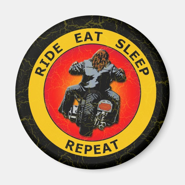 RIDE, EAT, SLEEP, REPEAT MAGNET (Front)