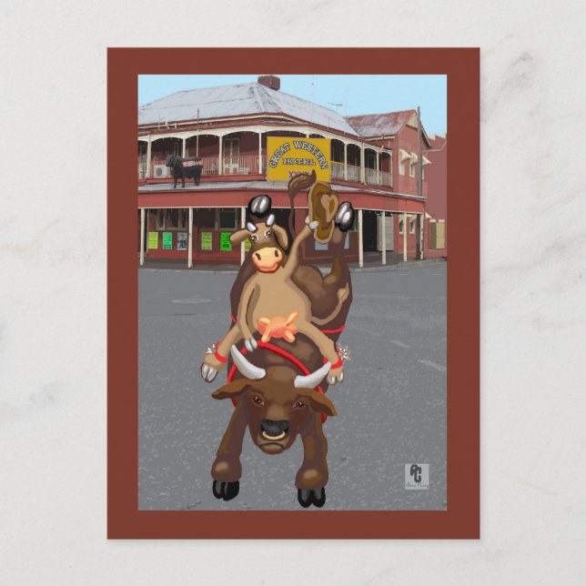 Ride em cowgirl postcard (Front)