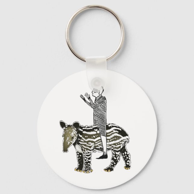 Ride em' tapir keychain (Front)