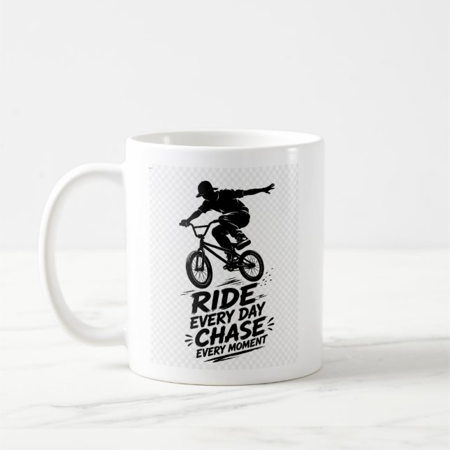 Ride Every Day Design Coffee Mug (Left)