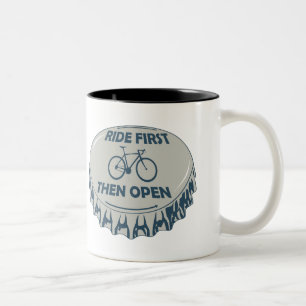 Ride First Then Open Two-Tone Coffee Mug