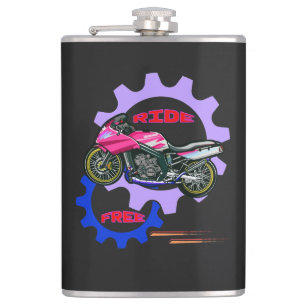 Ride Free and Safe Motorbike Hip Flask