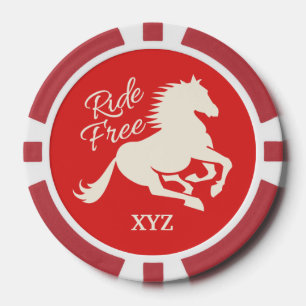 Ride Free custom colour & monogram poker chips
