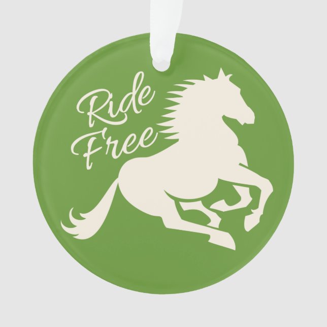 Ride Free custom colour ornament (Front)