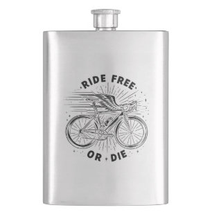 Ride Free Or Die Cycling Hip Flask