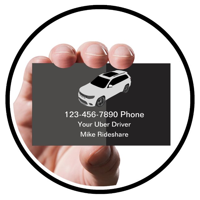 Ride Hailing Taxi Service Business Card (Creator Uploaded)