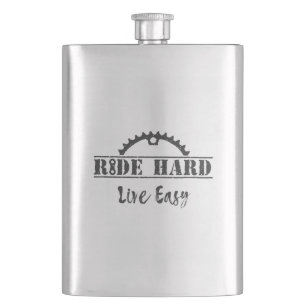 Ride Hard Live Easy Cycling Hip Flask