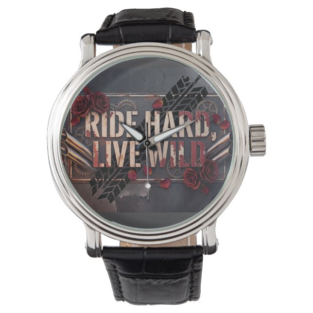 ride hard live wild watch (Front)