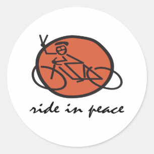 Ride In Peace Classic Round Sticker
