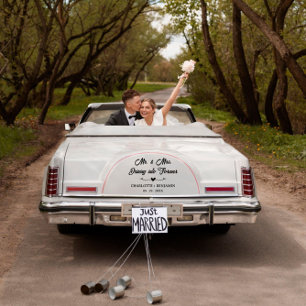 Ride in Style With Personalize Wedding Car Sticker