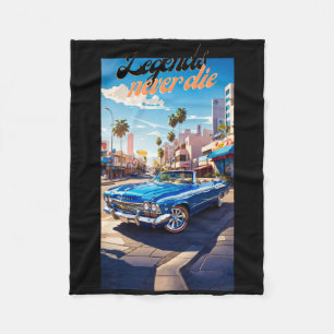 Ride In The Heart Of The City Sticker  Fleece Blanket