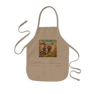 Ride Into Joy - Bunny Bicycle Kids Apron