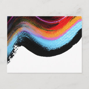 Ride it abstract painting postcard