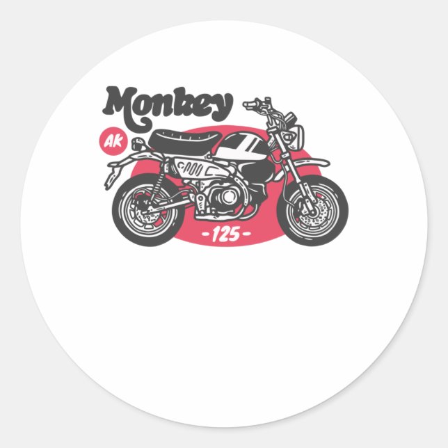 Ride Monkey Classic Round Sticker (Front)