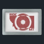 Ride Montana Rectangular Belt Buckle<br><div class="desc">Montana has some of the best mountain bike trails in the country. Come to Montana and shred like you've never shred before!</div>
