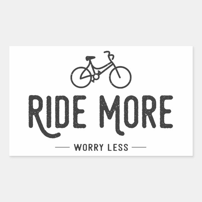 Ride More Worry Less Sticker (Front)