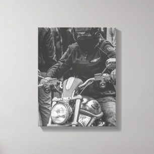 Ride Motorbike Motorcycle Biker Rider Details Canvas Print