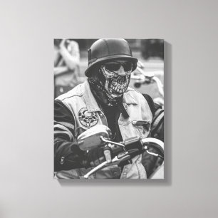 Ride Motorbike Motorcycle Biker Rider Details Canvas Print