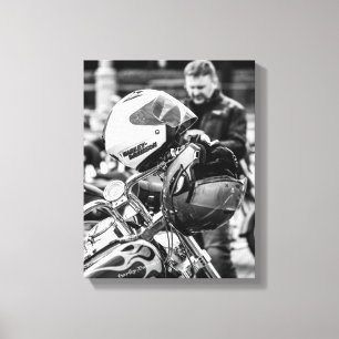 Ride Motorbike Motorcycle Biker Rider Details Canvas Print