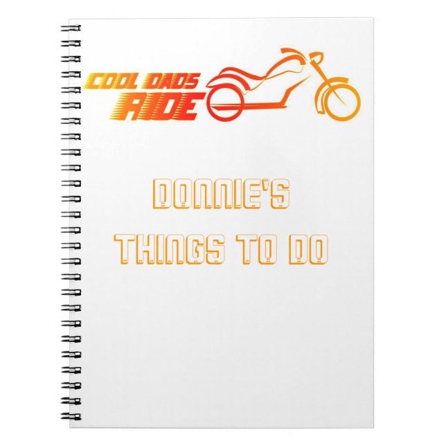 Ride motorcycles note pad. notebook (Front)